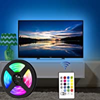 Los mejores  - USB Tira Led para TV con una longitud de 2.5 metros. P24 teclas con control remoto por infrarrojos para controlar la…